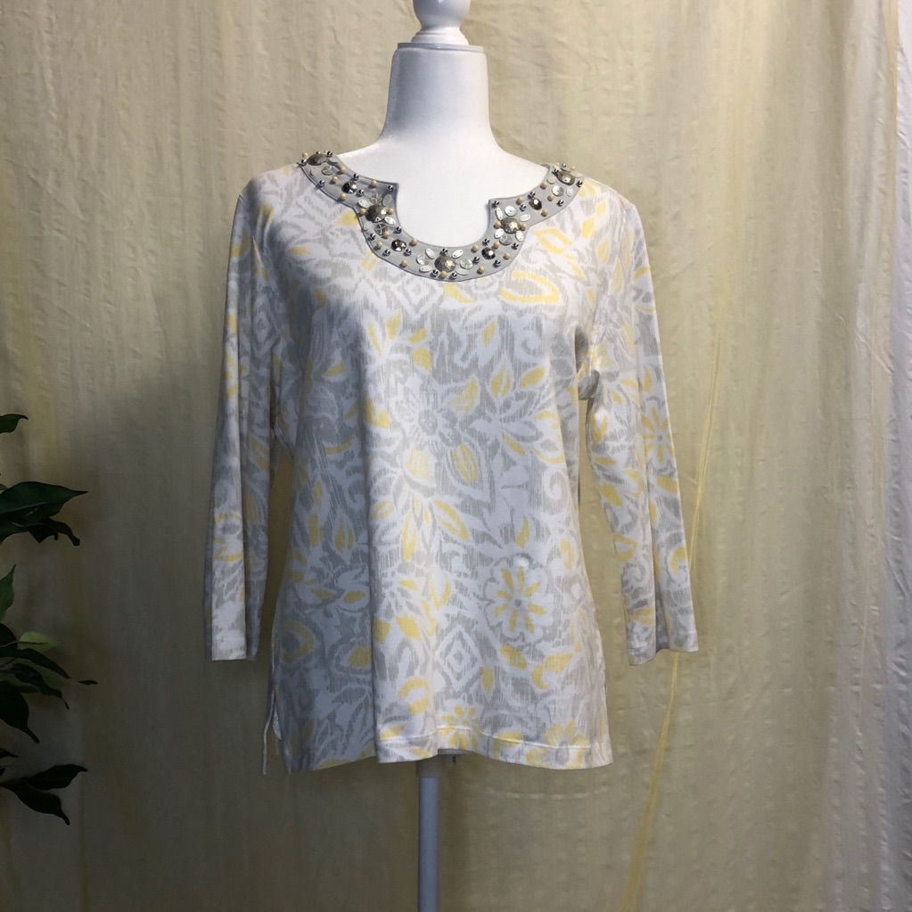 Yellow Patterned Top